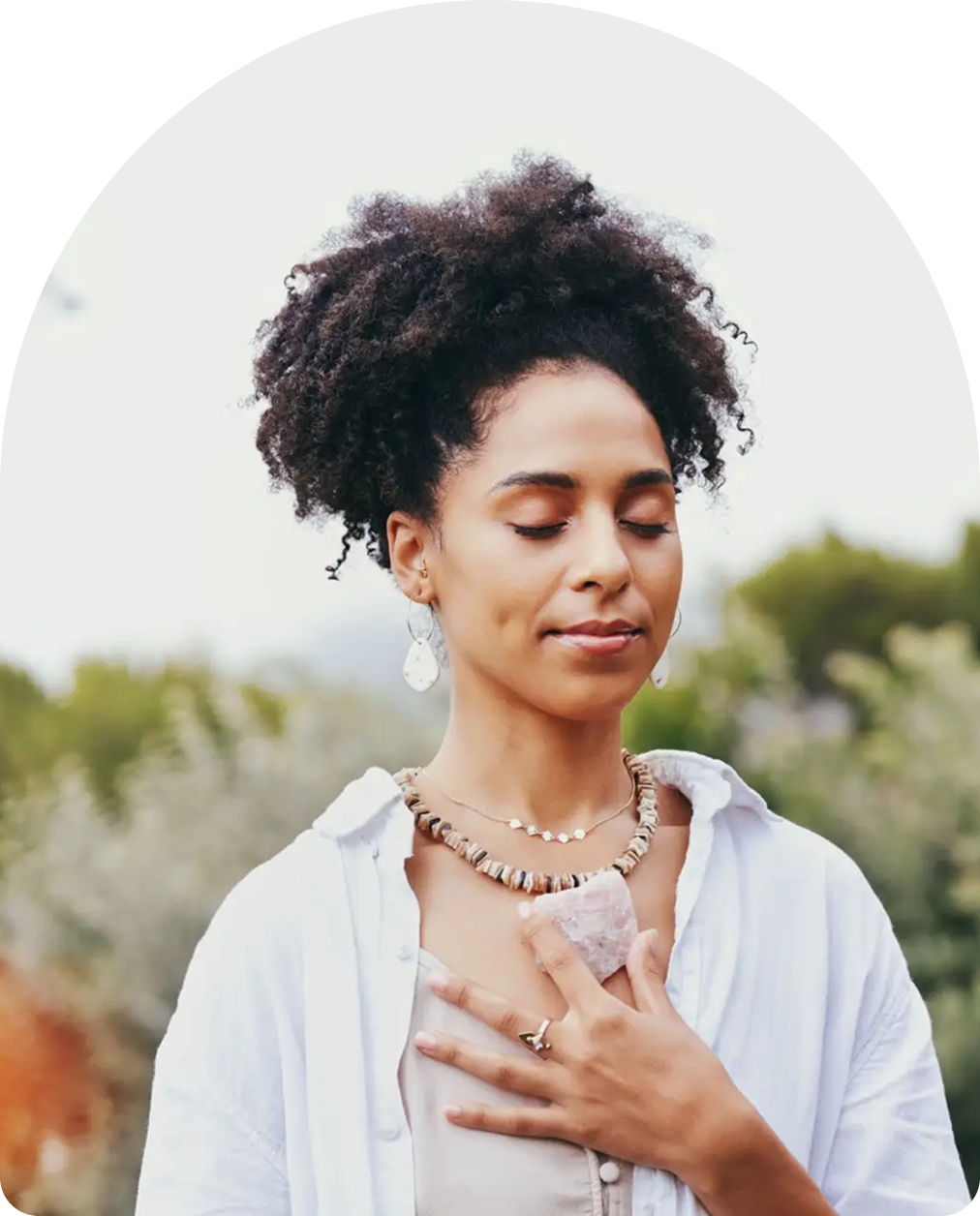 Peaceful meditation in nature