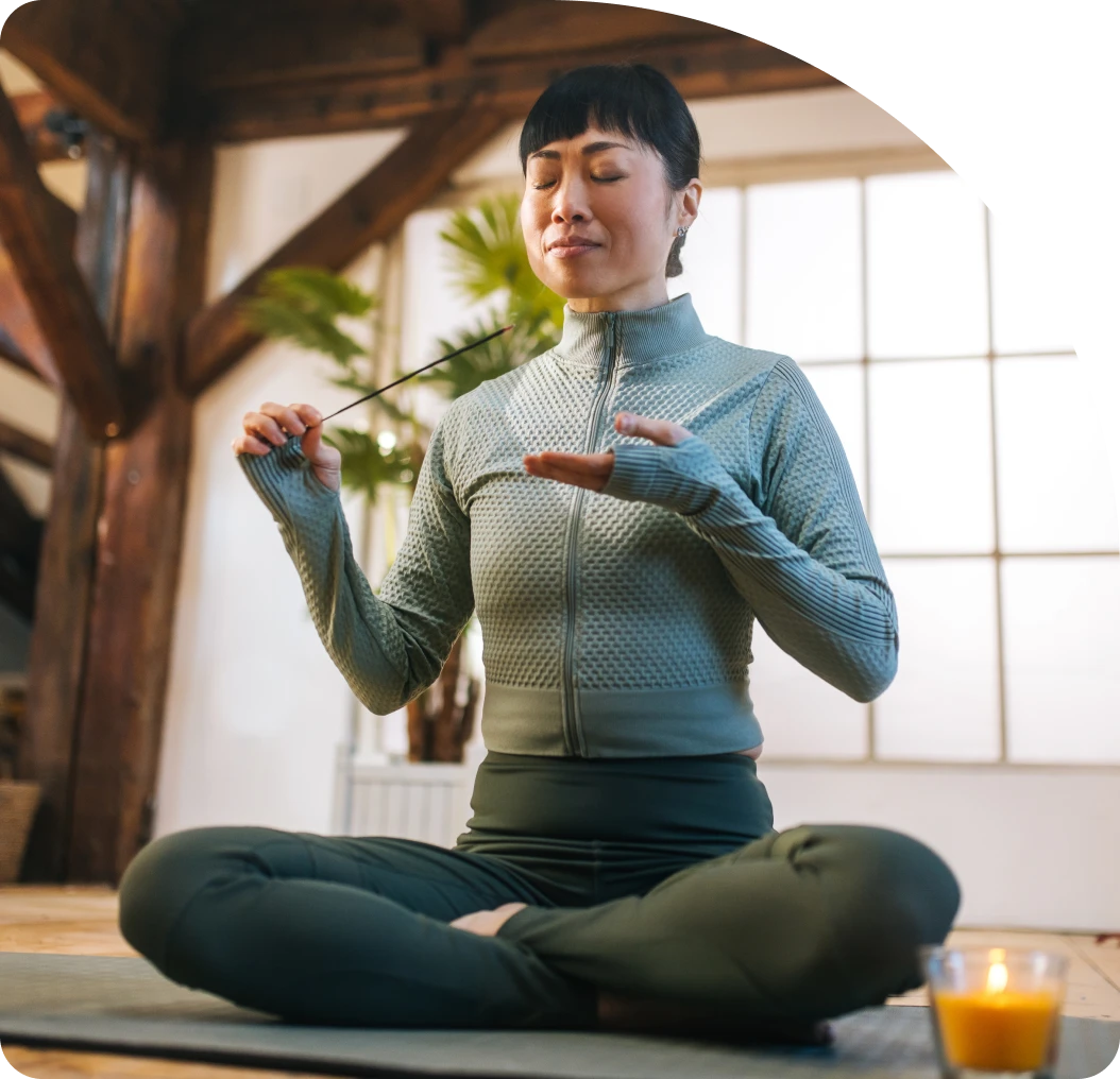Relaxation with incense meditation